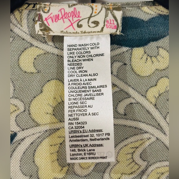 Free People Magic Dance Kimono Green Tea One Size Fits All - Picture 5 of 6